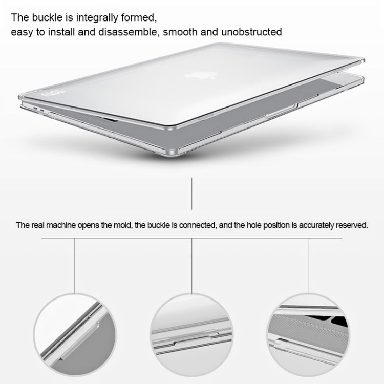 TOTUDESIGN Brisk Series ABMacBook Air 01 / 13 2 in 1 PC Buckle Integrated Molding Transparent Protective Case + Silicone Keyboard Film Set for MacBook Air 13.3 inch