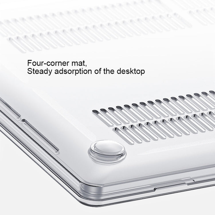 TOTUDESIGN Brisk Series ABMacBook Air 01 / 13 2 in 1 PC Buckle Integrated Molding Transparent Protective Case + Silicone Keyboard Film Set for MacBook Air 13.3 inch