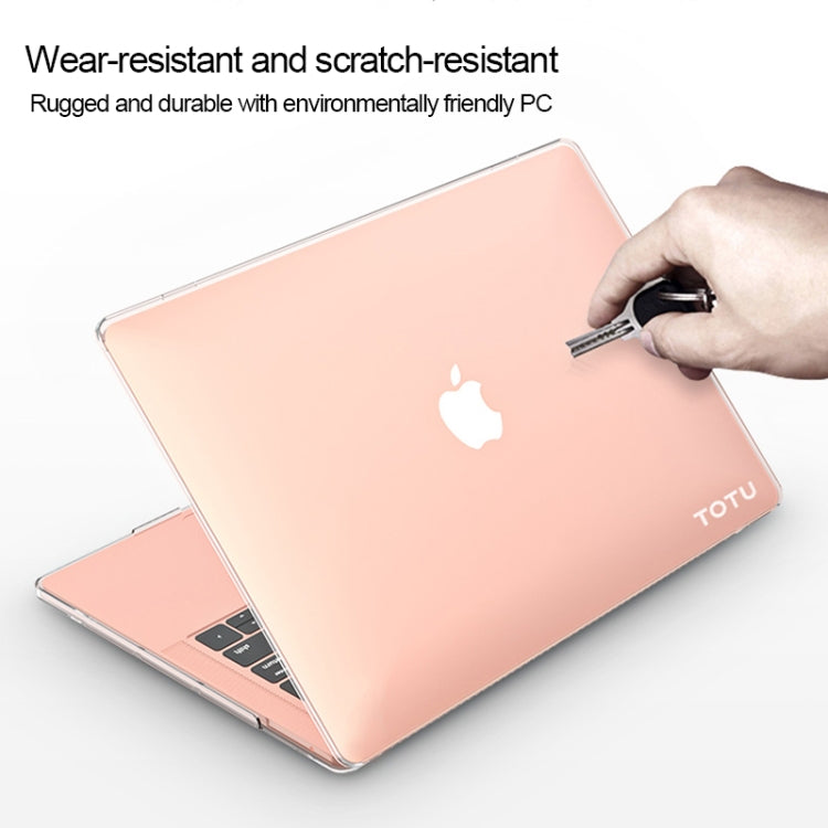 TOTUDESIGN Brisk Series ABMacBook Air 01 / 13 2 in 1 PC Buckle Integrated Molding Transparent Protective Case + Silicone Keyboard Film Set for MacBook Air 13.3 inch
