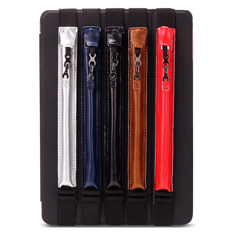 PU Leather Waterproof Hook Pen Cap Anti-lost Apple Pencil Stylus Protective Cover for iPad Pro 12.9 inch / Pro 11 inch ï¼ˆ2018ï¼‰ / Pro 10.5 inch / 9.7 inch / 7.9 inch, with Silicone Pen Tip