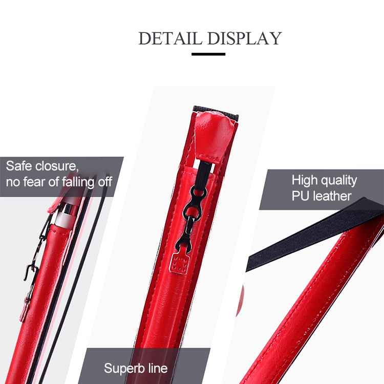 PU Leather Waterproof Hook Pen Cap Anti-lost Apple Pencil Stylus Protective Cover for iPad Pro 12.9 inch / Pro 11 inch ï¼ˆ2018ï¼‰ / Pro 10.5 inch / 9.7 inch / 7.9 inch, with Silicone Pen Tip