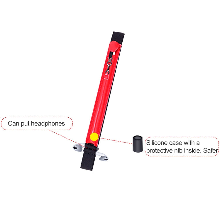 PU Leather Waterproof Hook Pen Cap Anti-lost Apple Pencil Stylus Protective Cover for iPad Pro 12.9 inch / Pro 11 inch ï¼ˆ2018ï¼‰ / Pro 10.5 inch / 9.7 inch / 7.9 inch, with Silicone Pen Tip