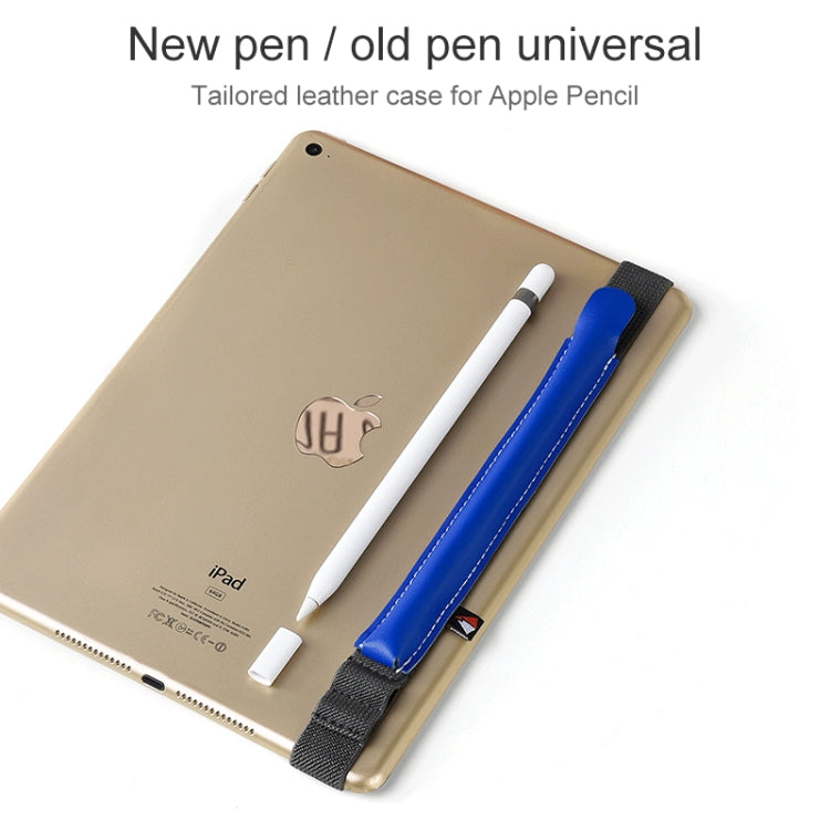 BS5R Stylus Pen PU Leather Protective Cover for Apple Pencil 1 / 2, with Charging Head Storage Bag