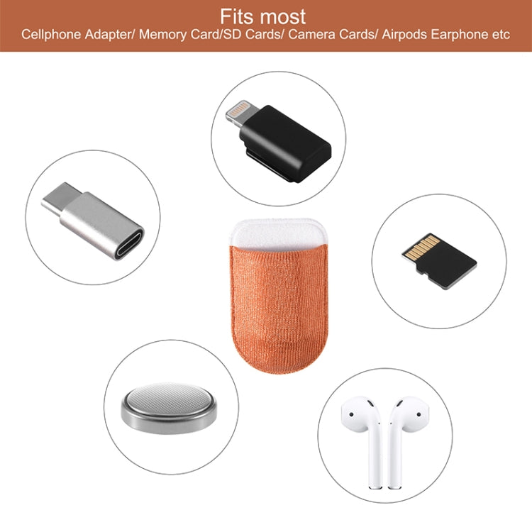 V4W52 Pastable Flannel Small Articles Portable Storage Protection Bag for Apple Pencil 1 Adapter