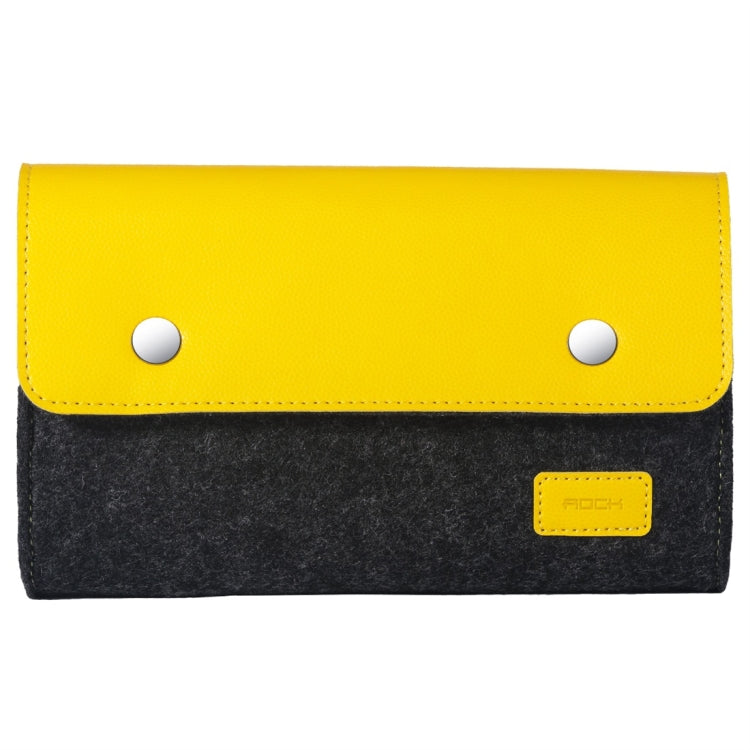 ROCK Shockproof Wool Felt Protective Storage Shell Bag Soft Sleeve, Size: 18x11.5x5cm (Black Yellow)