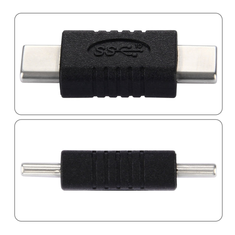 USB-C / Type-C Male to USB-C / Type-C Male Connector Adapter, For Galaxy S8 & S8 + / LG G6 / Huawei P10 & P10 Plus / Xiaomi Mi6 & Max 2 and other Smartphones(Black)