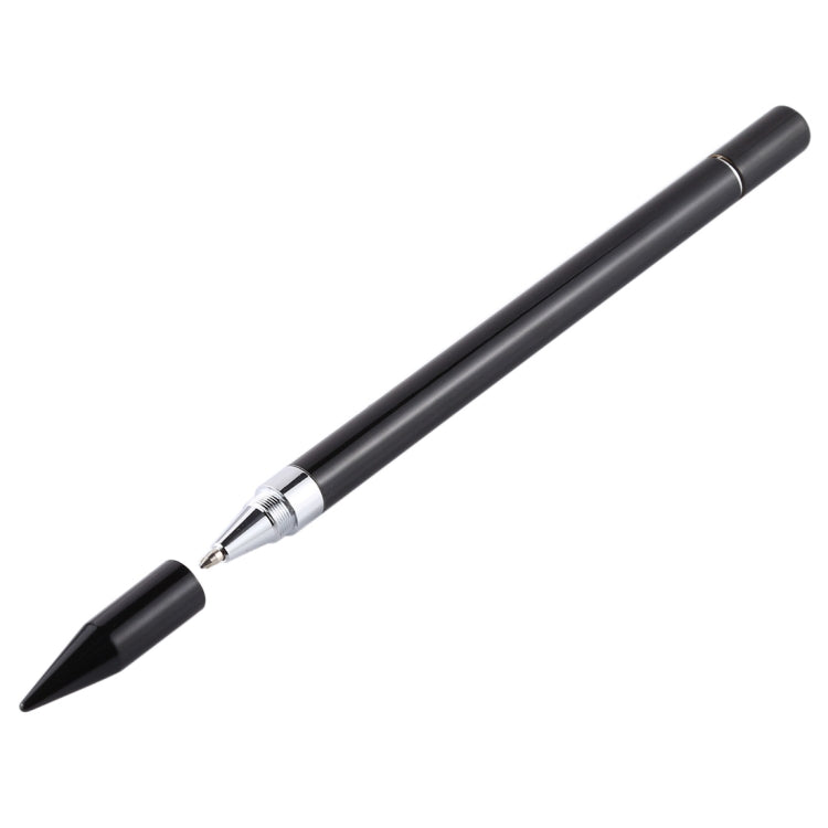 2 in 1 Stationery Writing Tools Metal Ballpoint Pen Capacitive Touch Screen Stylus Pen for Phones, Tablets