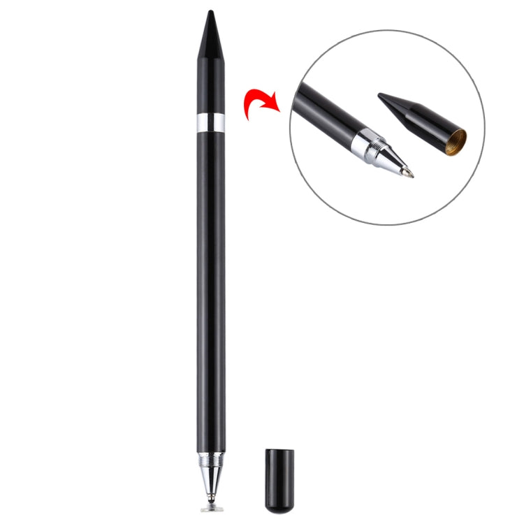 2 in 1 Stationery Writing Tools Metal Ballpoint Pen Capacitive Touch Screen Stylus Pen for Phones, Tablets