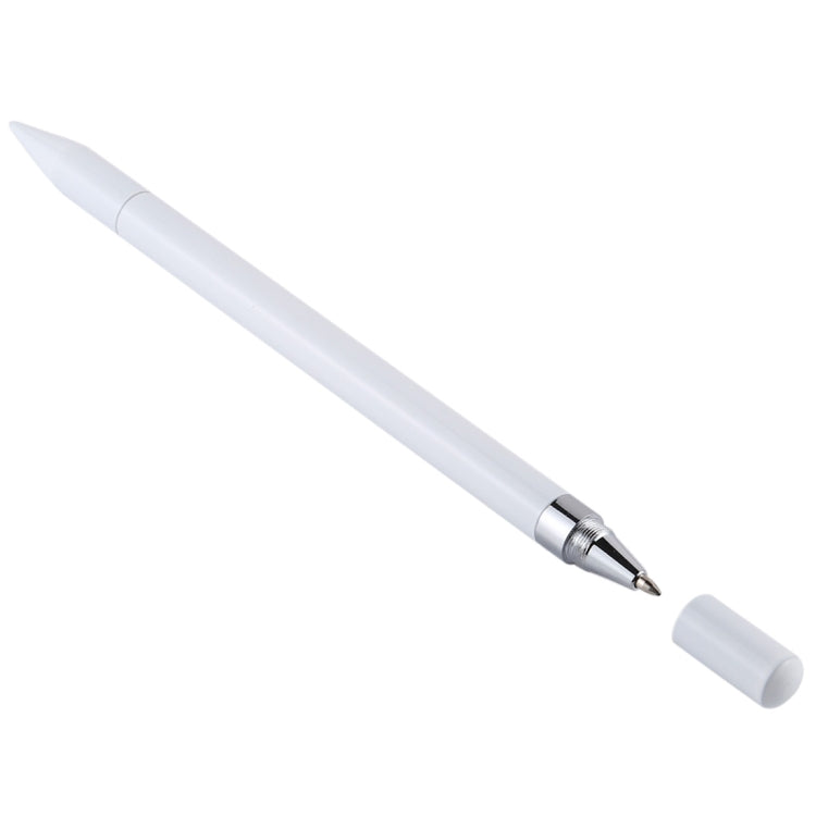 2 in 1 Stationery Writing Tools Metal Ballpoint Pen Capacitive Touch Screen Stylus Pen for Phones, Tablets