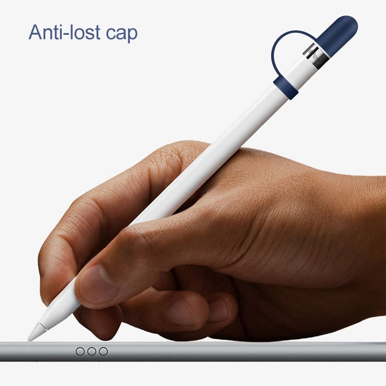 4 in 1 For Apple Pencil 1 Stylus Touch Pen Nib Pen Cap Anti-lost Silicone Protective Cover Set