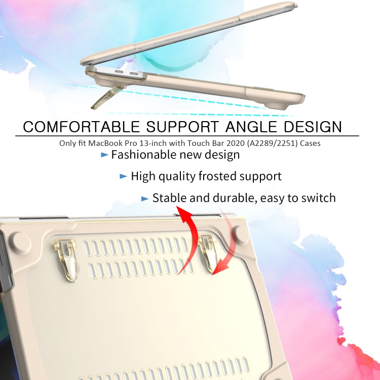 For MacBook Pro 13 inch 2022 & A2289 / A2251 / A2338 2020 PC + TPU Two Colors Laptop Protective Case