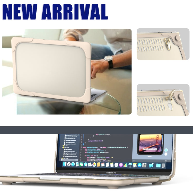 For MacBook Pro 13 inch 2022 & A2289 / A2251 / A2338 2020 PC + TPU Two Colors Laptop Protective Case