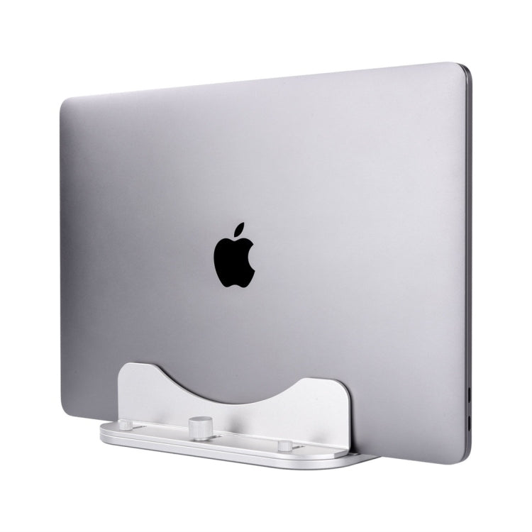 Adjustable Vertical Laptop Stand Aluminum Desktop Space-saving Stand for MacBook Pro / Air, Microsoft Surface / Dell XPS / HP / Other Laptops(Silver)