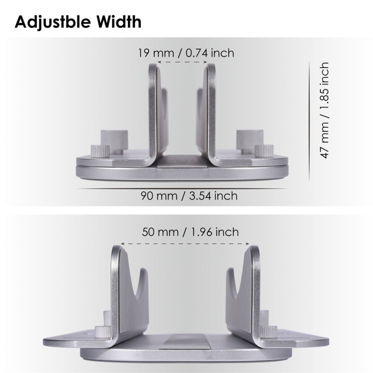 Adjustable Vertical Laptop Stand Aluminum Desktop Space-saving Stand for MacBook Pro / Air, Microsoft Surface / Dell XPS / HP / Other Laptops(Silver)