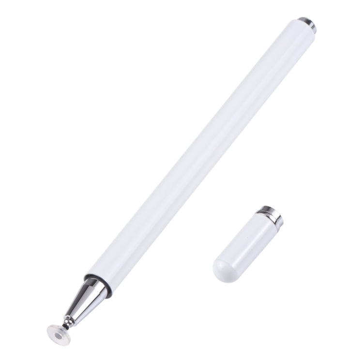 366 Universal Silicone Disc Nib Capacitive Stylus Pen with Magnetic Cap(White)