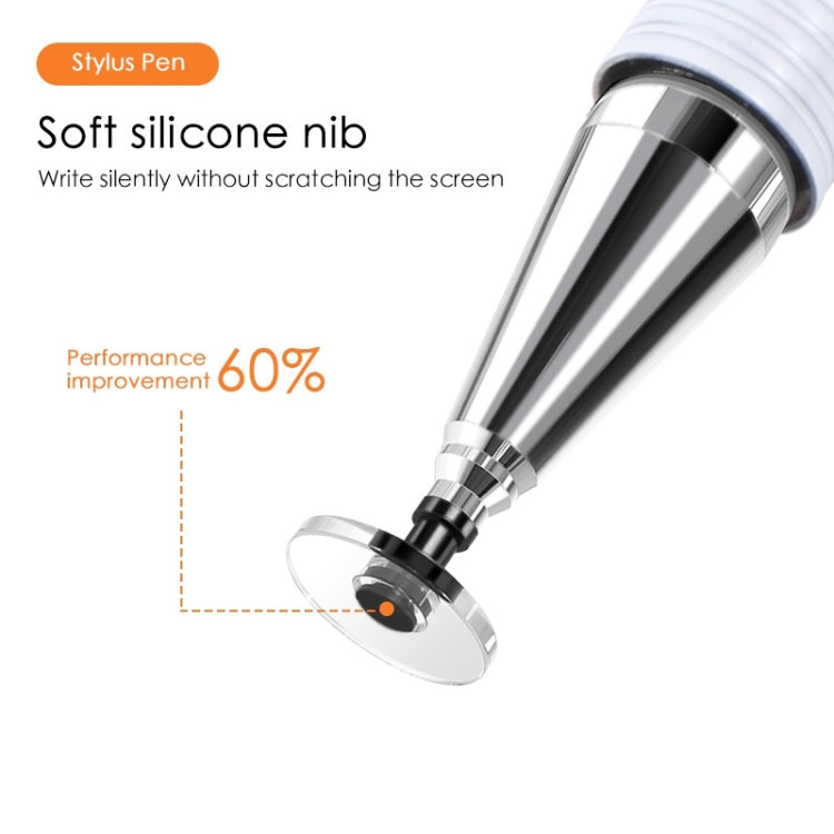 361 2 in 1 Universal Silicone Disc Nib Stylus Pen with Mobile Phone Writing Pen & Magnetic Cap
