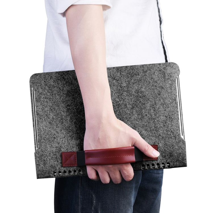 Portable Stylish Business Felt Sleeve Bag Protective Case for MacBook 13.3 inch