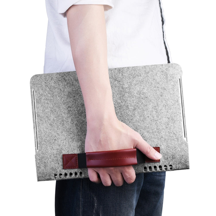 Portable Stylish Business Felt Sleeve Bag Protective Case for MacBook 13.3 inch
