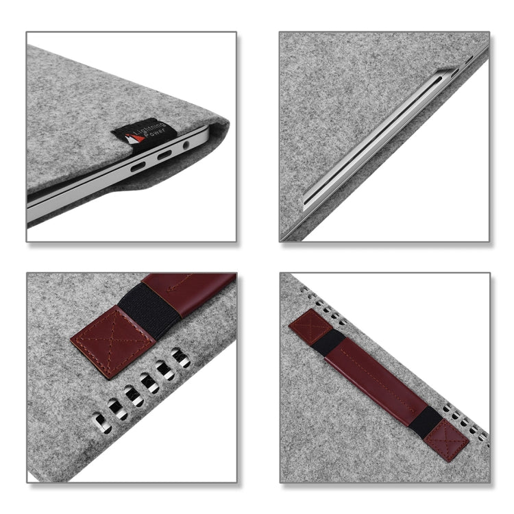 Portable Stylish Business Felt Sleeve Bag Protective Case for MacBook 13.3 inch