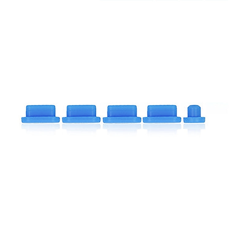 5 in 1 Silicone Anti Dust Plug Protective Cover for MacBook Pro 13.3 inch A1706 (2016 - 2017), MacBook Pro 13.3 inch A1708 (2016 - 2017), MacBook Pro 15.4 inch A1707 (2016 - 2017)