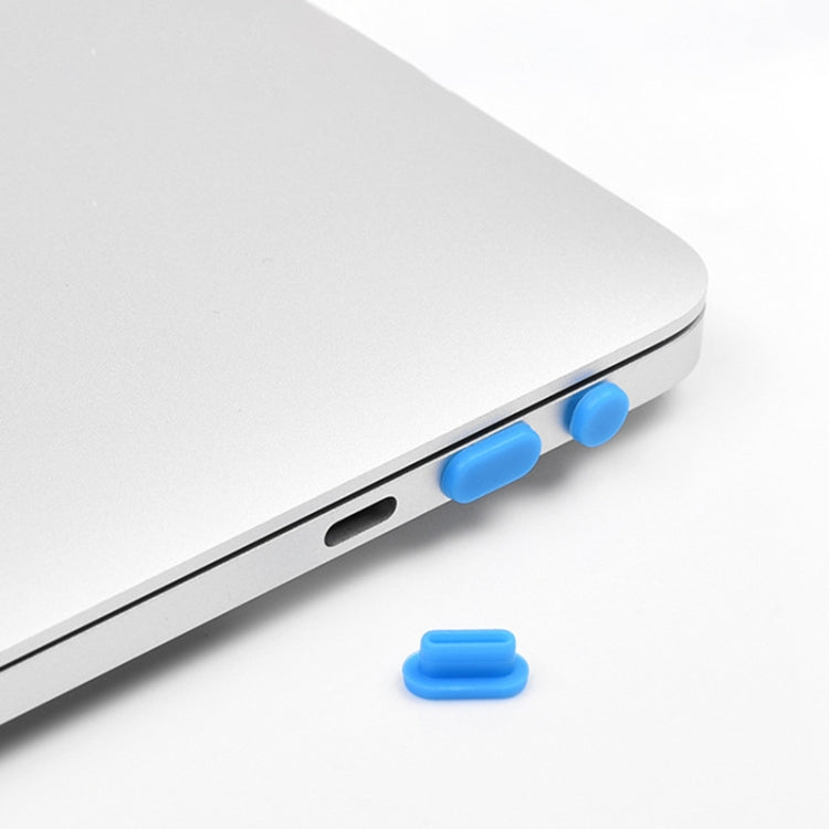 5 in 1 Silicone Anti Dust Plug Protective Cover for MacBook Pro 13.3 inch A1706 (2016 - 2017), MacBook Pro 13.3 inch A1708 (2016 - 2017), MacBook Pro 15.4 inch A1707 (2016 - 2017)