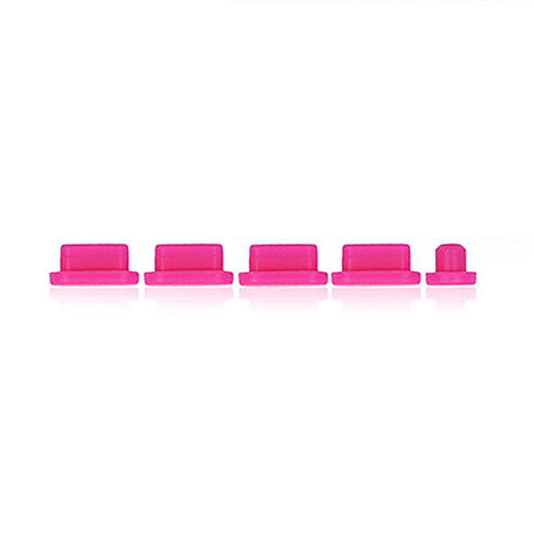 5 in 1 Silicone Anti Dust Plug Protective Cover for MacBook Pro 13.3 inch A1706 (2016 - 2017), MacBook Pro 13.3 inch A1708 (2016 - 2017), MacBook Pro 15.4 inch A1707 (2016 - 2017)