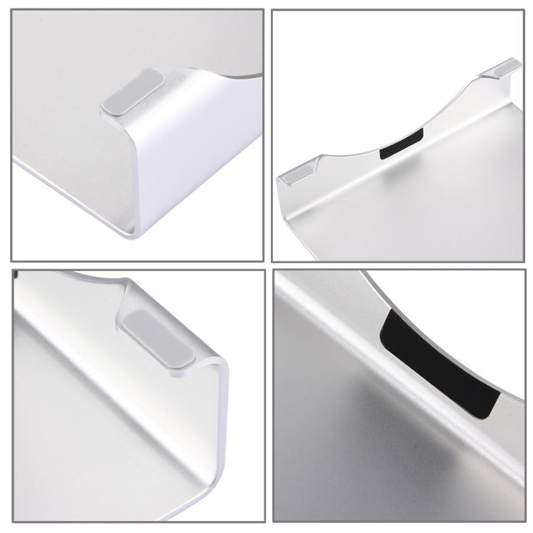 Universal Aluminum Alloy Desktop Height Extender Holder Stand for Laptop, Small Size: 40x21x5cm(Silver)