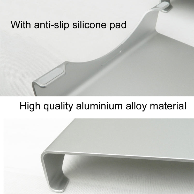 Universal Aluminum Alloy Desktop Height Extender Holder Stand for Laptop, Small Size: 40x21x5cm(Silver)