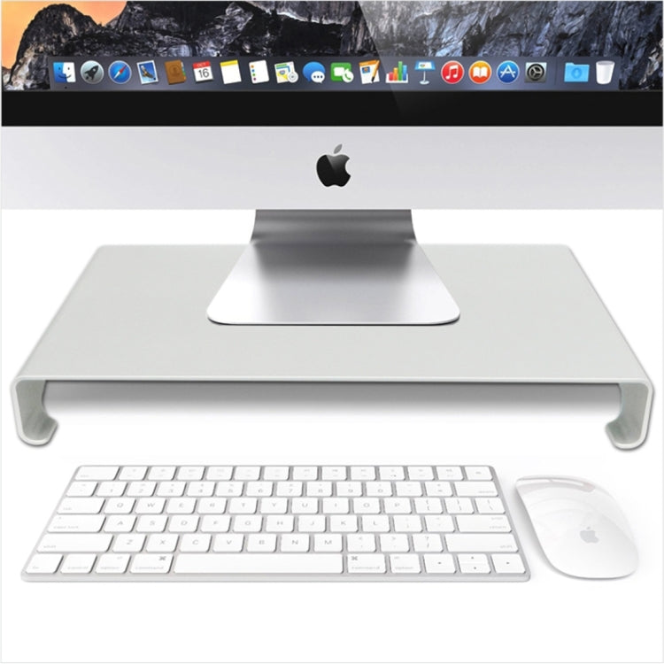 Universal Aluminum Alloy Desktop Height Extender Holder Stand for Laptop, Small Size: 40x21x5cm(Silver)