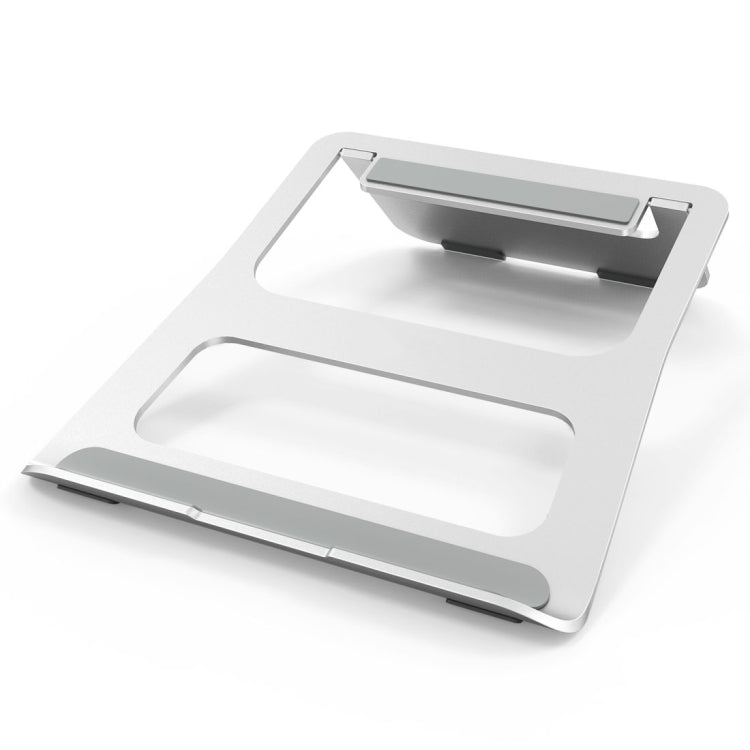 Universal Folding Aluminum Alloy Desktop Height Extender Holder Stand for Macbook, Samsung, Sony, Lenovo and other 17 inch and Below Laptops(Silver)