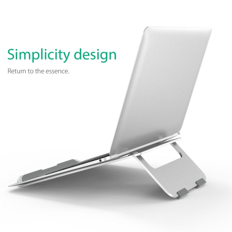 Universal Folding Aluminum Alloy Desktop Height Extender Holder Stand for Macbook, Samsung, Sony, Lenovo and other 17 inch and Below Laptops(Silver)