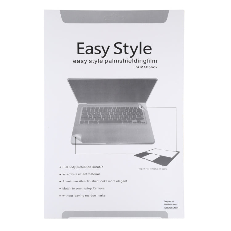 Palm & Trackpad Protector Full Sticker for MacBook Pro 13 (A2338 / A2251 / A2289)(Silver)