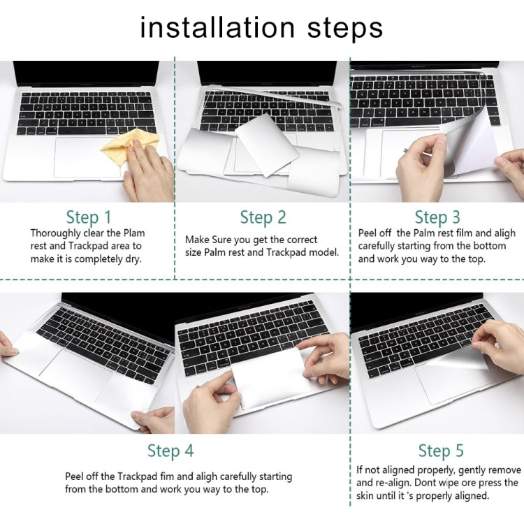 Palm & Trackpad Protector Full Sticker for MacBook Pro 13 (A2338 / A2251 / A2289)(Grey)