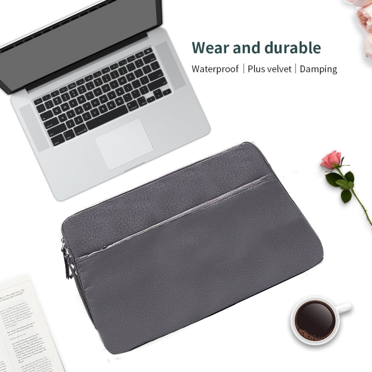 Diamond Pattern Portable Waterproof Sleeve Case Double Zipper Briefcase Laptop Carrying Bag for 15-15.4 inch Laptops