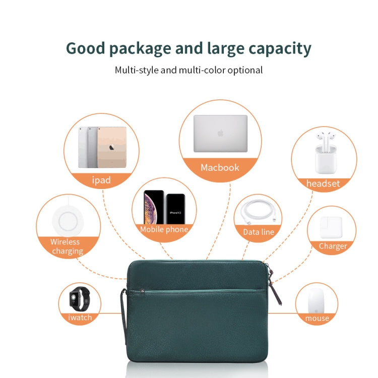 Diamond Pattern Portable Waterproof Sleeve Case Double Zipper Briefcase Laptop Carrying Bag for 15-15.4 inch Laptops