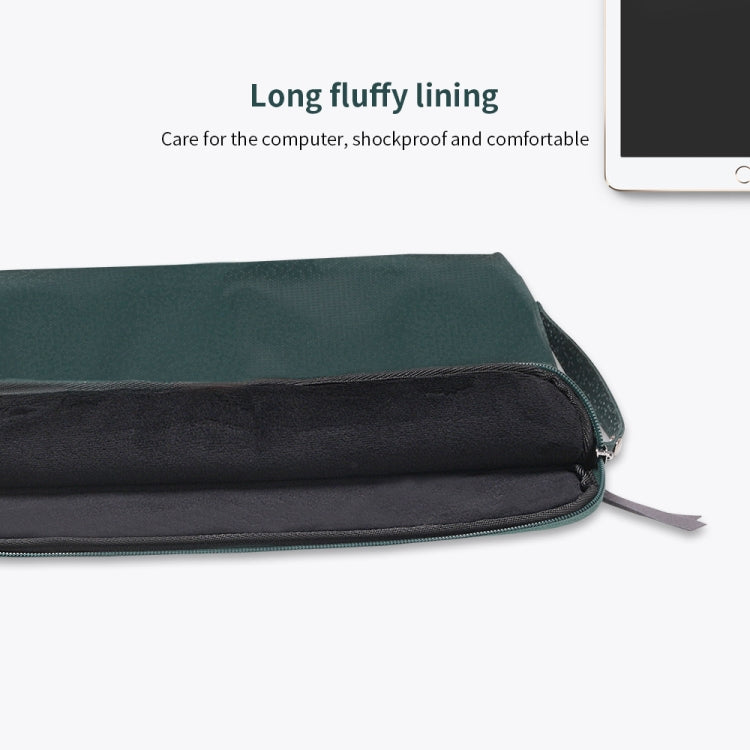 Diamond Pattern Portable Waterproof Sleeve Case Double Zipper Briefcase Laptop Carrying Bag for 15-15.4 inch Laptops