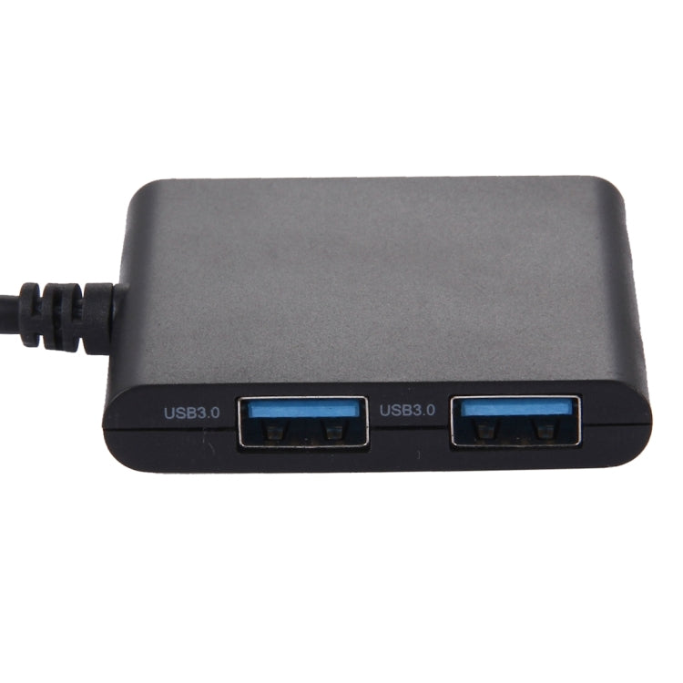 USB-C / Type-C 3.1 to 2 USB 3.0 Ports HUB + SD / TF Card Reader for MacBook Tablet PC, Google, Microsoft, Xiaomi, Letv Smartphones, Length: about 20cm
