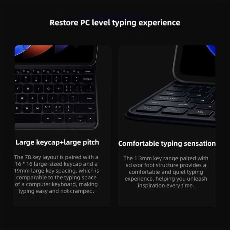 Original For Xiaomi Pad 6S Pro Keyboard Protective Leather Case