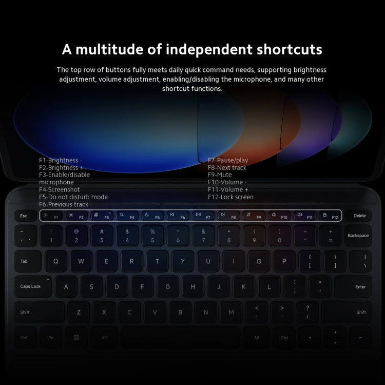 Original For Xiaomi Pad 6S Pro Intelligent Touch Pad Keyboard  - Black