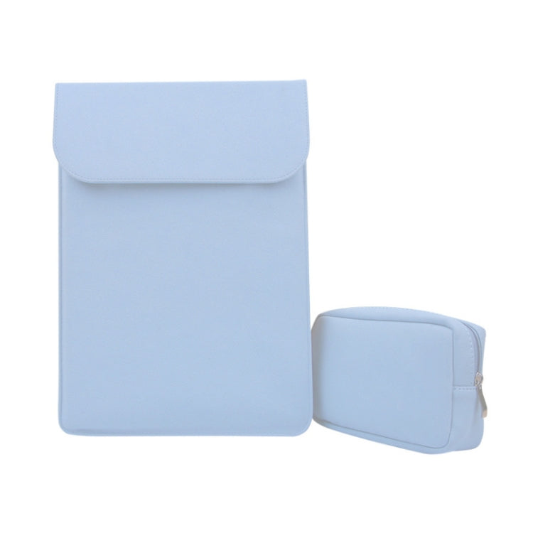 2 in 1 Matte Leather Laptop Inner Bag + Power Bag for MacBook Air 11.6 inch A1465 (2012 - 2015) / A1370 (2010 - 2011)