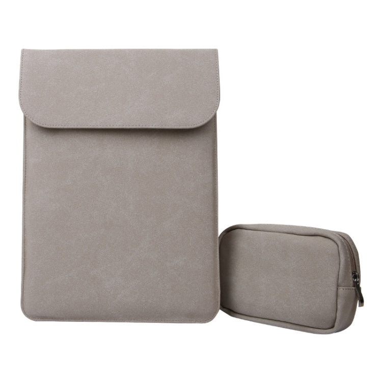 2 in 1 Matte Leather Laptop Inner Bag + Power Bag for Macbook Air / Pro Retina 13.3 inch