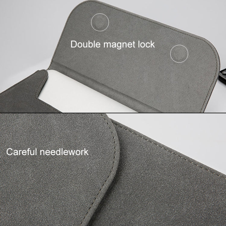Horizontal Matte Leather Laptop Inner Bag for MacBook 12 inch A1534 (2015 - 2017)