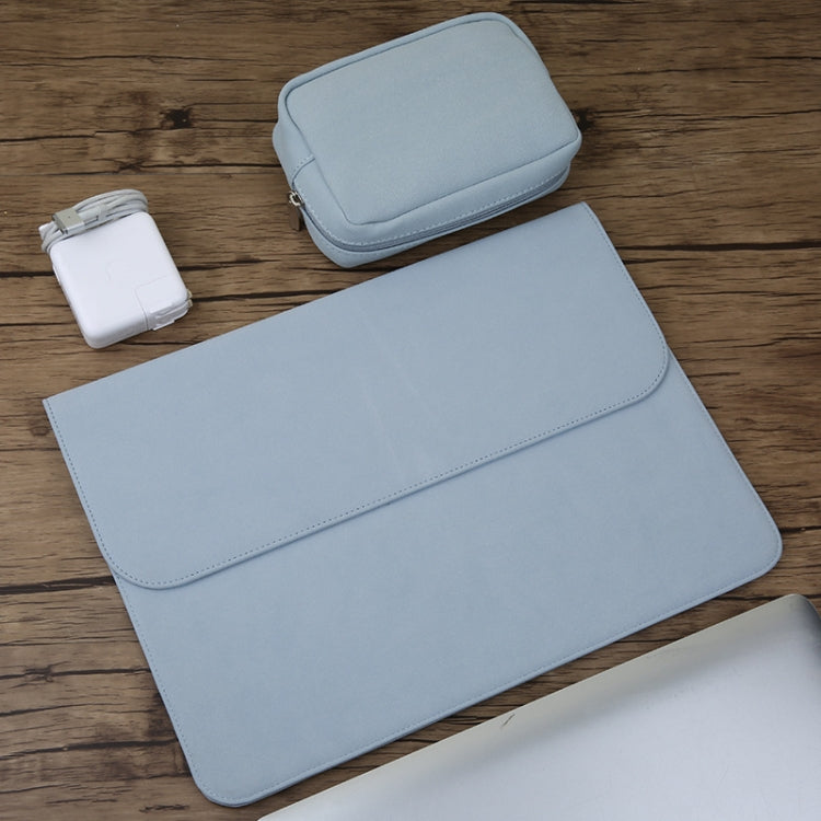 2 in 1 Horizontal Matte Leather Laptop Inner Bag + Power Bag for MacBook Pro 15.4 inch A1707 (2016 - 2017)