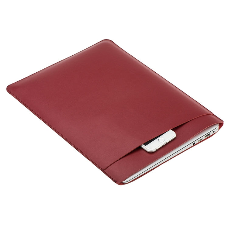 Laptop PU Leather Double Inner Bag for MacBook Air 11.6 inch