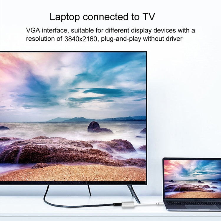 4 in 1 USB / Type-C to 4K HDMI + VGA + USB 3.0 Interface Multifunction Adapter