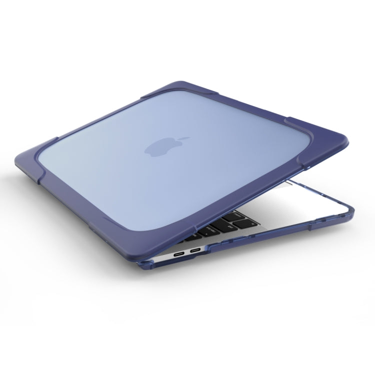 For Macbook Pro 15.4 inch with Touch Bar (A1707) Laptop TPU + PC Folding Shockproof Protective Case with Holder