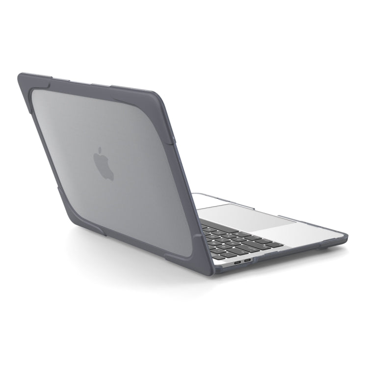 For Macbook Pro 15.4 inch with Touch Bar (A1707) Laptop TPU + PC Folding Shockproof Protective Case with Holder
