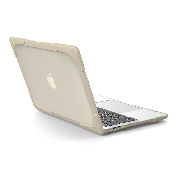 For Macbook Pro 15.4 inch with Touch Bar (A1707) Laptop TPU + PC Folding Shockproof Protective Case with Holder