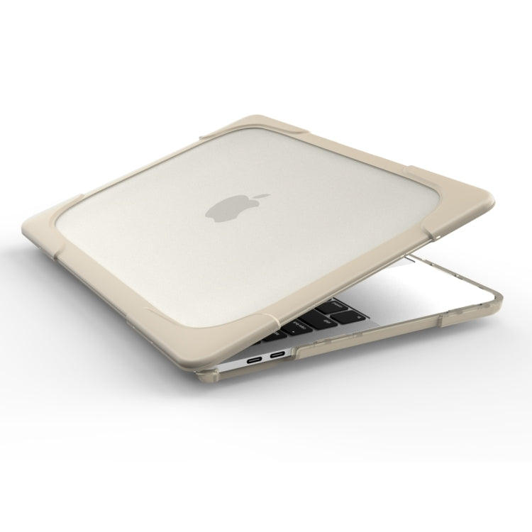 For Macbook Pro 15.4 inch with Touch Bar (A1707) Laptop TPU + PC Folding Shockproof Protective Case with Holder