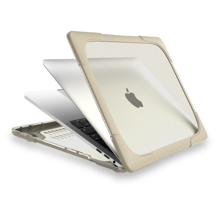 For Macbook Pro 15.4 inch with Touch Bar (A1707) Laptop TPU + PC Folding Shockproof Protective Case with Holder